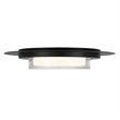 Alteck Plate Round 16 inch Stainless Steel LED Outdoor Flush Mount in Black