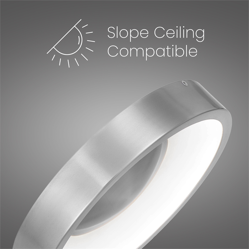 Alteck Stellar 11 inch LED Outdoor Flush Mount in Silver