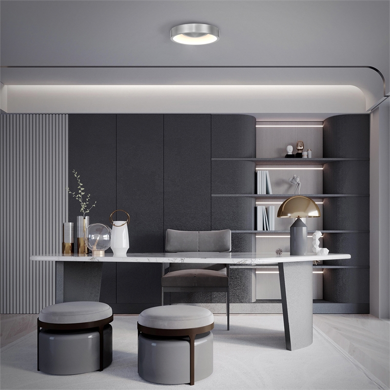 Alteck Stellar 11 inch LED Outdoor Flush Mount in Silver