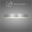 Alteck Stellar 14 inch Aluminum LED Outdoor Flush Mount in Silver