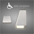 Alteck Bull 5.5 inch Brushed Aluminum LED Outdoor Wall Light