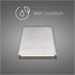 Alteck Bull 5.5 inch Brushed Aluminum LED Outdoor Wall Light
