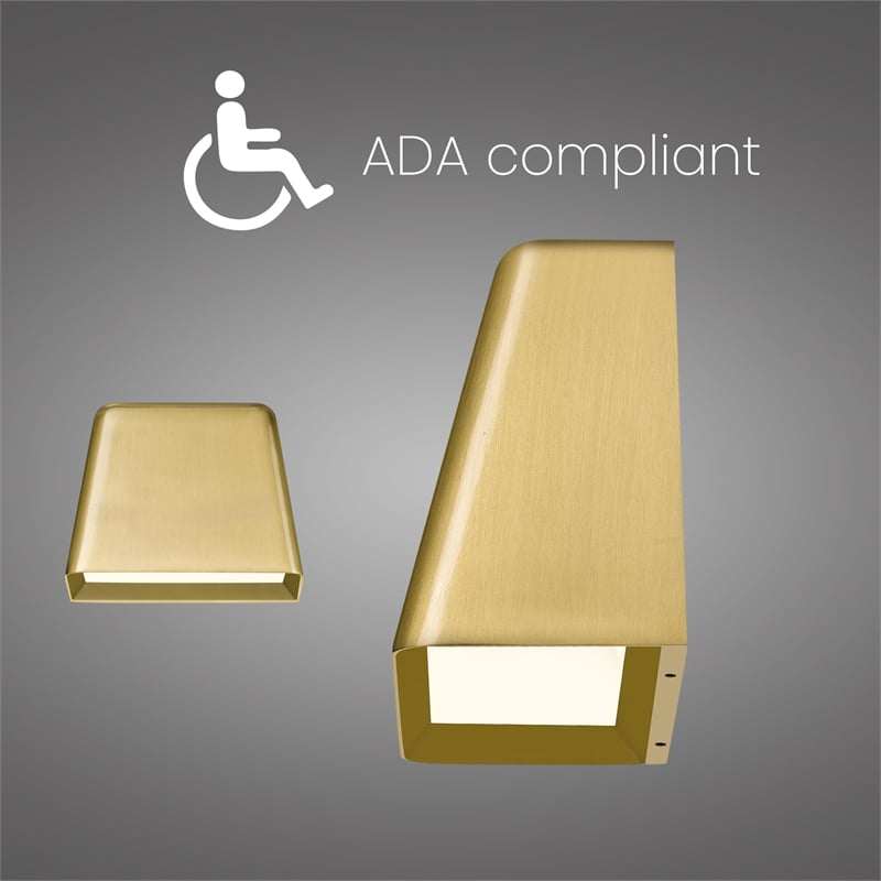 Alteck Bull 5.5 inch Aluminum LED Outdoor Wall Light in Brushed Brass