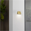 Alteck Bull 5.5 inch Aluminum LED Outdoor Wall Light in Brushed Brass