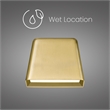Alteck Bull 5.5 inch Aluminum LED Outdoor Wall Light in Brushed Brass