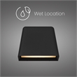 Alteck Bull 5.5 inch Aluminum LED Outdoor Wall Light in Black