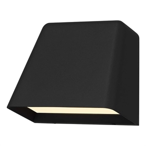 Alteck Bull 5.5 inch Aluminum LED Outdoor Wall Light in Black