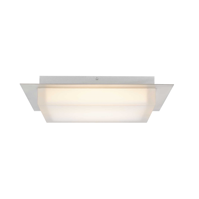 Alteck Foursquare 14 inch  LED Outdoor Flush Mount in Silver