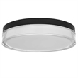 Alteck Sunspot 12 inch  LED Outdoor Flush Mount in Black