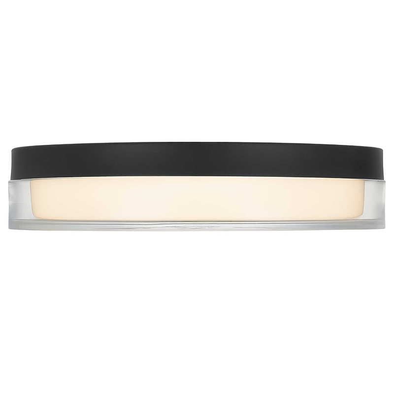 Alteck Sunspot 12 inch  LED Outdoor Flush Mount in Black