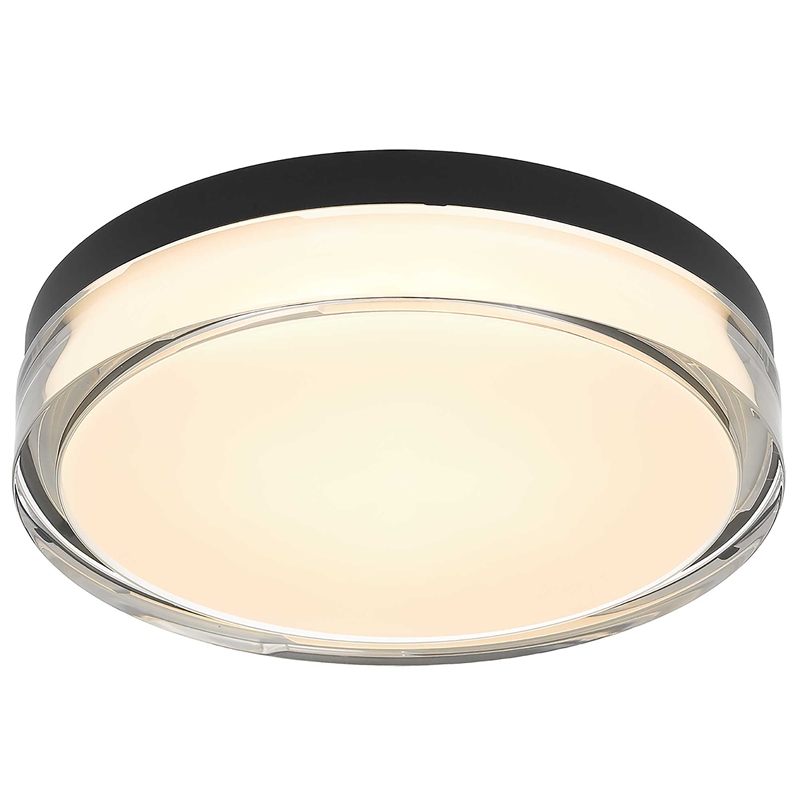 Alteck Sunspot 12 inch  LED Outdoor Flush Mount in Black