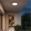 Alteck Sunspot 12 inch  LED Outdoor Flush Mount in Black