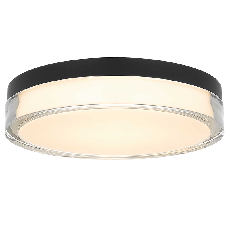Alteck Sunspot 12 inch  LED Outdoor Flush Mount in Black