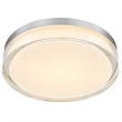 Alteck Sunspot 12 inch  LED Outdoor Flush Mount in Silver