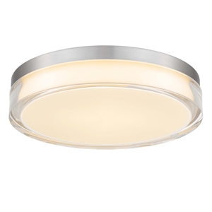 Alteck Sunspot 12 inch  LED Outdoor Flush Mount in Silver