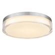 Alteck Sunspot 12 inch  LED Outdoor Flush Mount in Silver
