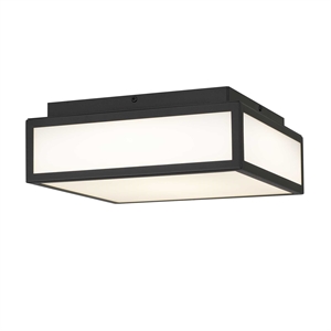 Alteck Panel Square 10 inch LED Outdoor Flush Mount in Black