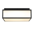Alteck Panel Square 14 inch LED Outdoor Flush Mount in Black