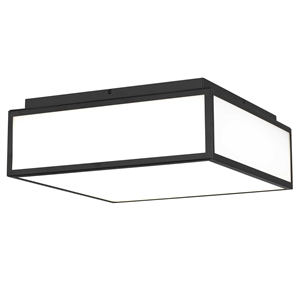 Alteck Panel Square 14 inch LED Outdoor Flush Mount in Black
