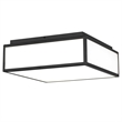 Alteck Panel Square 14 inch LED Outdoor Flush Mount in Black