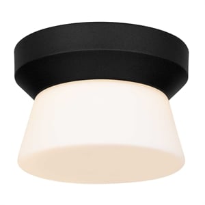 Alteck Skirt 7 inch  LED Outdoor Flush Mount in Black