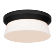 Alteck Skirt 11 inch  LED Outdoor Flush Mount in Black