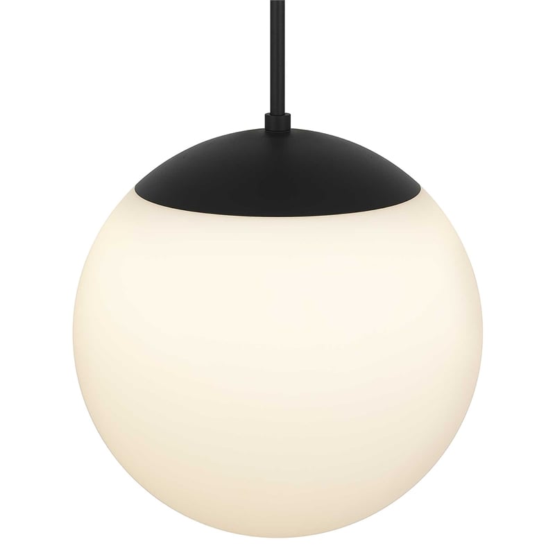 Alteck Rondure14 inch Pendant in Black  LED Outdoor Pendant in Black