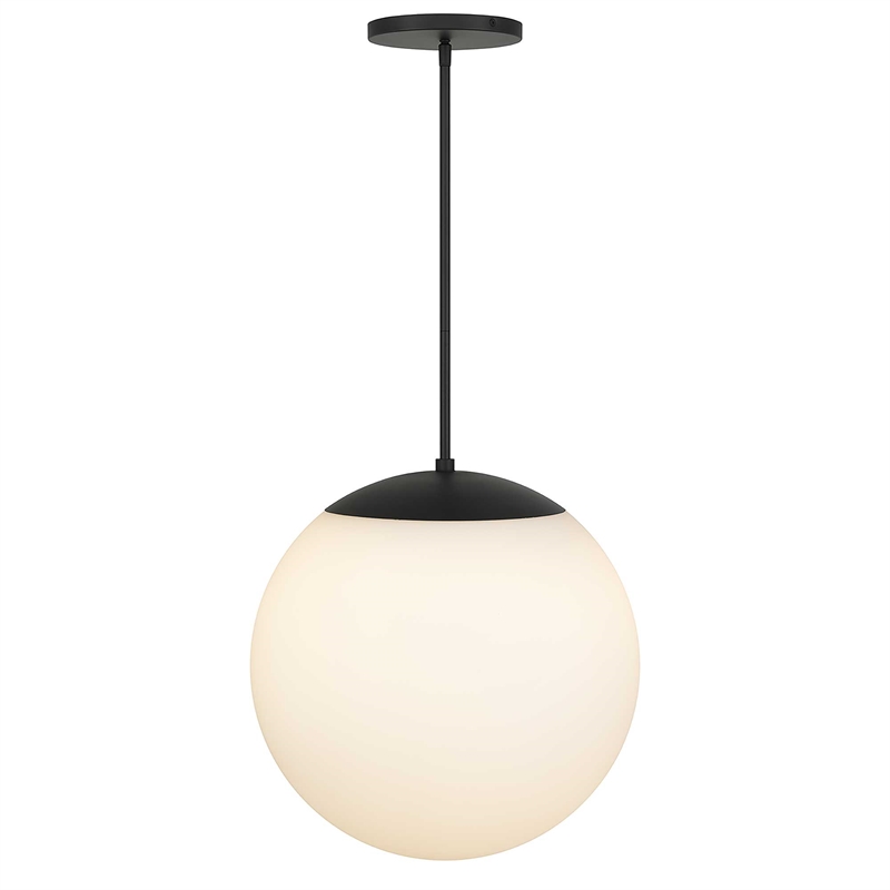 Alteck Rondure 18 inch  LED Outdoor Pendant in Black