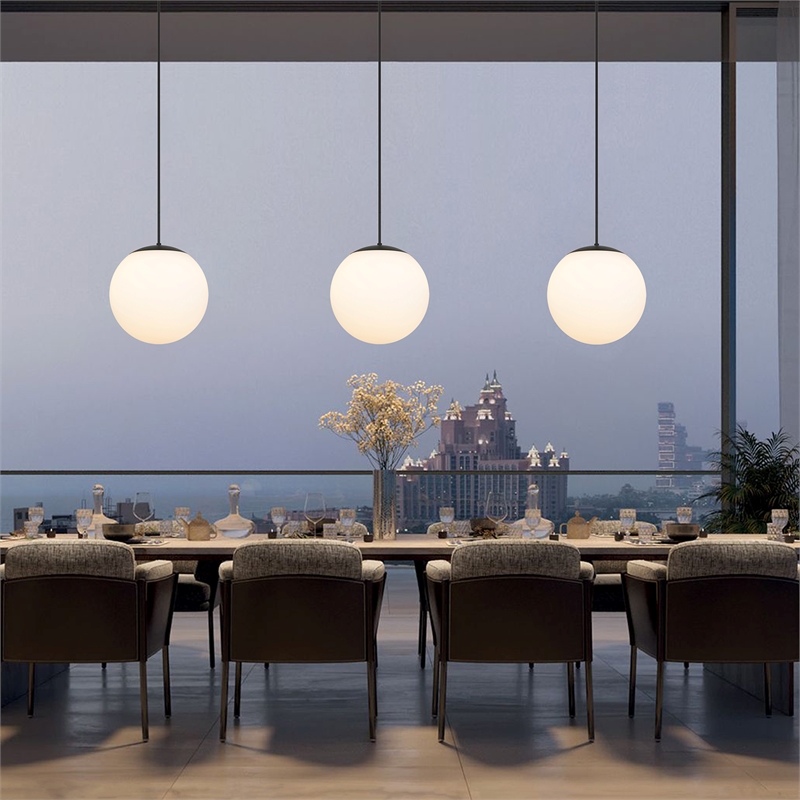 Alteck Rondure 18 inch  LED Outdoor Pendant in Black