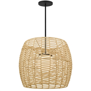 Alteck Aruba 24 inch  LED Outdoor Pendant in Black