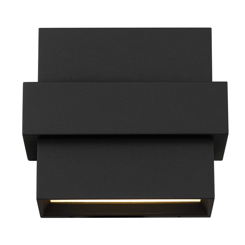 Alteck Summit 5.75 inch  LED Outdoor Wall Light in Black