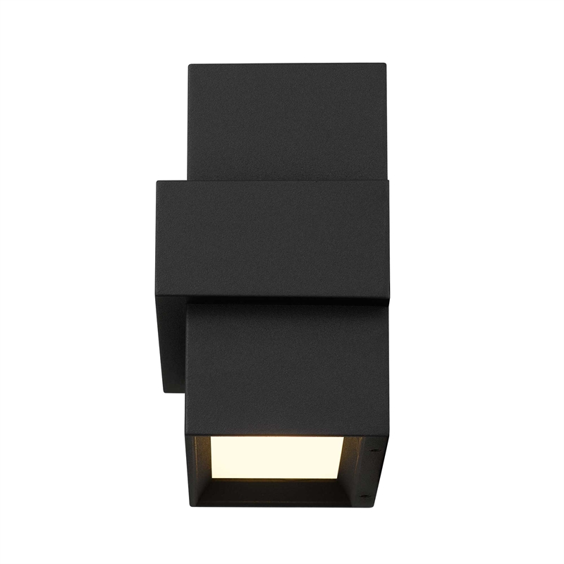 Alteck Summit 5.75 inch  LED Outdoor Wall Light in Black