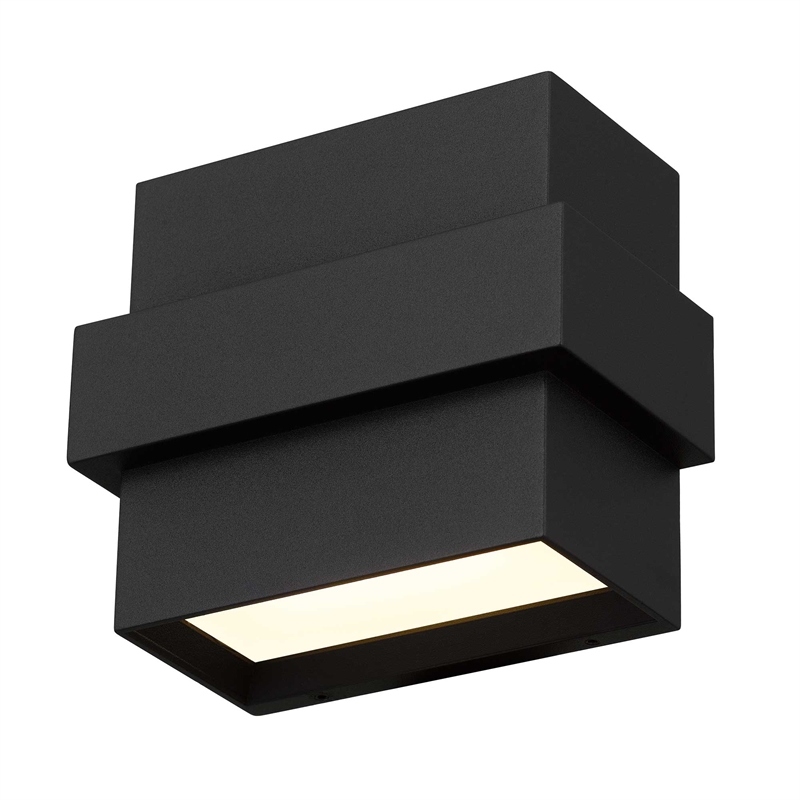 Alteck Summit 5.75 inch  LED Outdoor Wall Light in Black