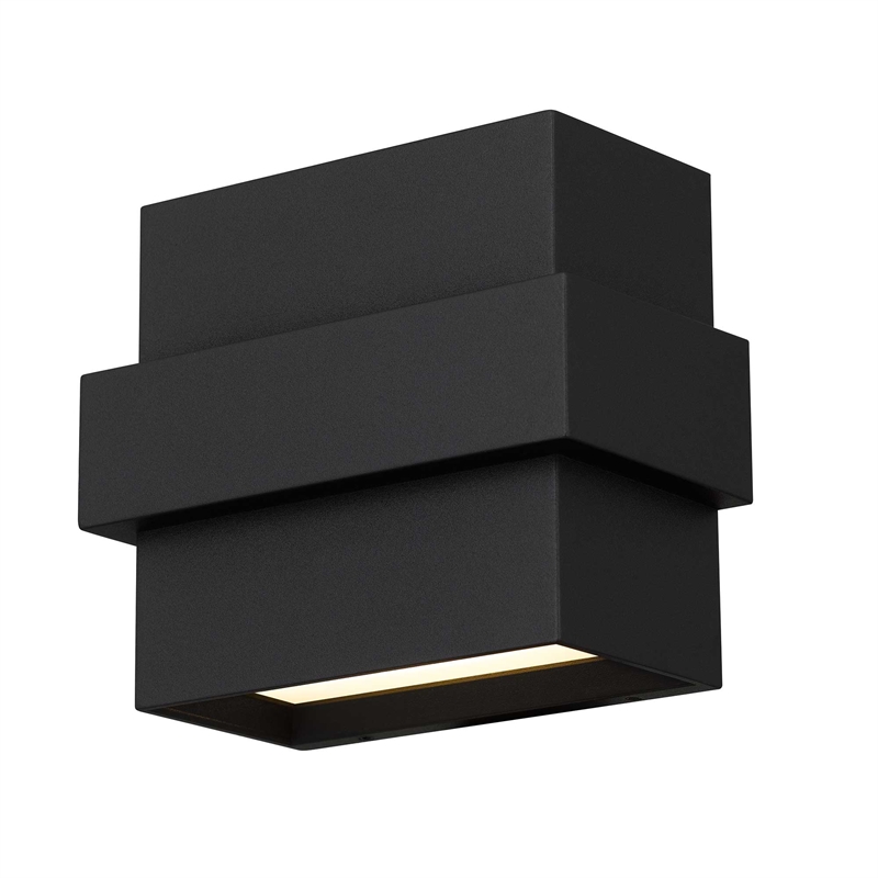 Alteck Summit 5.75 inch  LED Outdoor Wall Light in Black