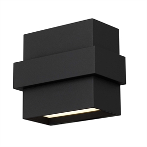 Alteck Summit 5.75 inch  LED Outdoor Wall Light in Black