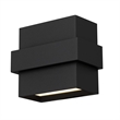 Alteck Summit 5.75 inch  LED Outdoor Wall Light in Black