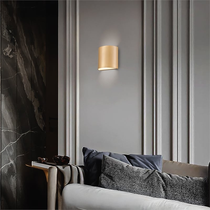 Alteck Veil  LED Outdoor Wall Light in Brass