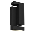 Alteck Dance 11.25 inch  LED Outdoor Wall Light in Black