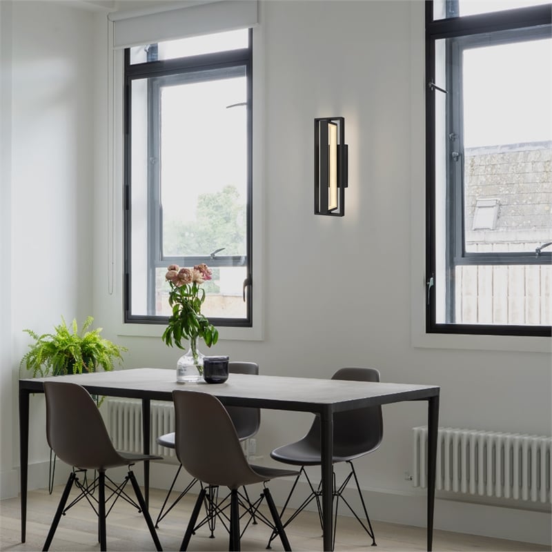 Alteck In & Out  LED Outdoor Wall Light in Black