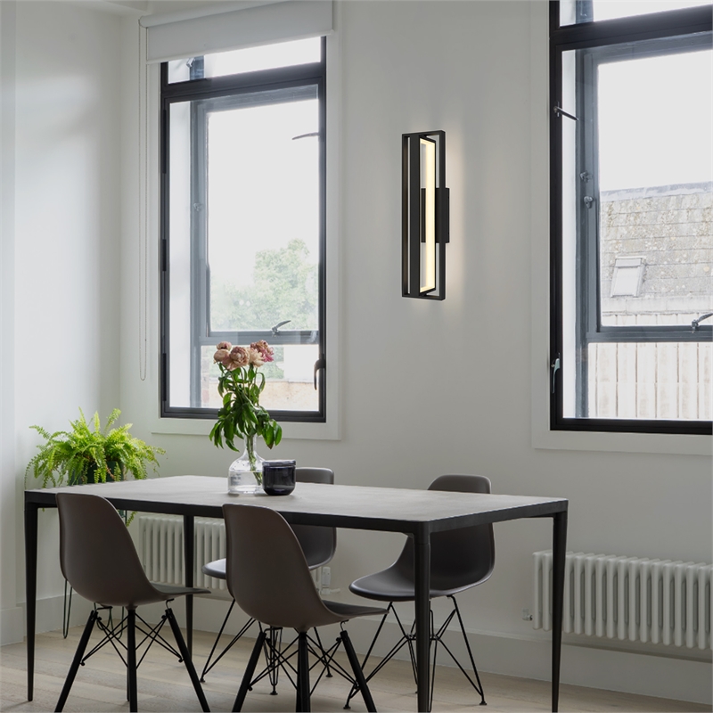 Alteck In & Out  LED Outdoor Wall Light in Black