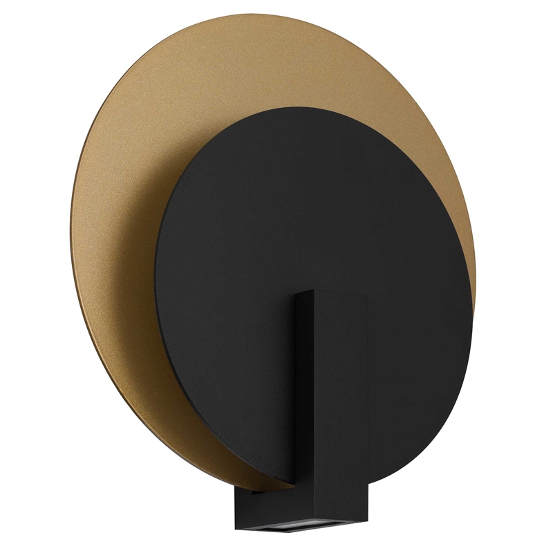 Alteck Eclipse 12.75 inch  LED Outdoor Wall Light in Black