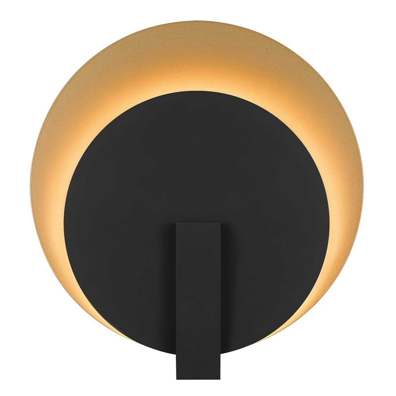 Alteck Eclipse 12.75 inch  LED Outdoor Wall Light in Black