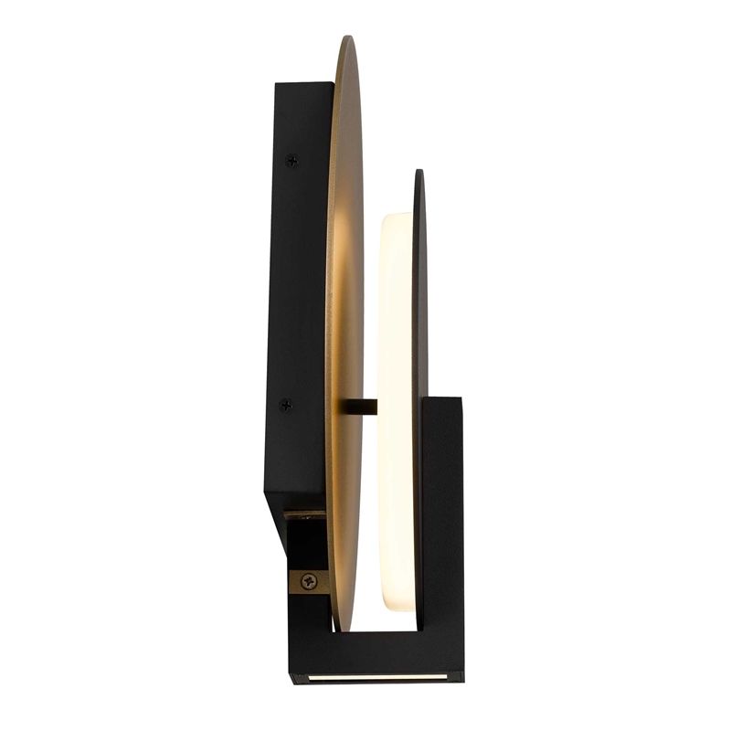 Alteck Eclipse 12.75 inch  LED Outdoor Wall Light in Black