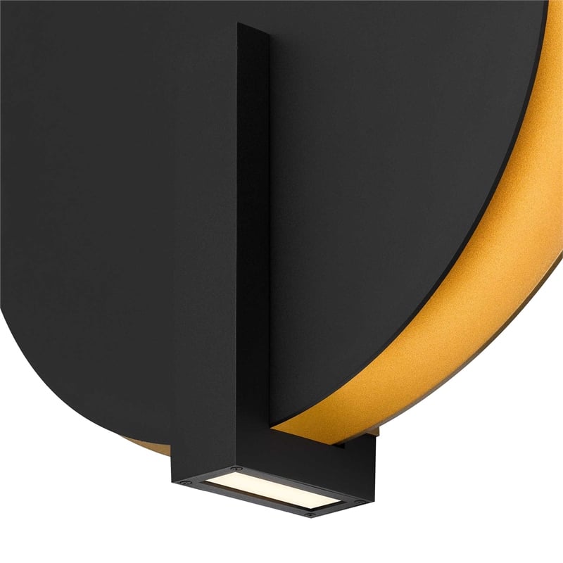 Alteck Eclipse 18.75 inch  LED Outdoor Wall Light in Black
