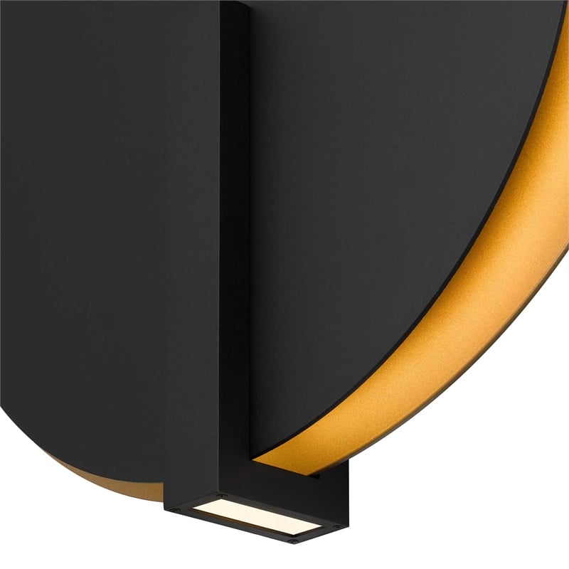 Alteck Eclipse 24.75 inch  LED Outdoor Wall Light in Black