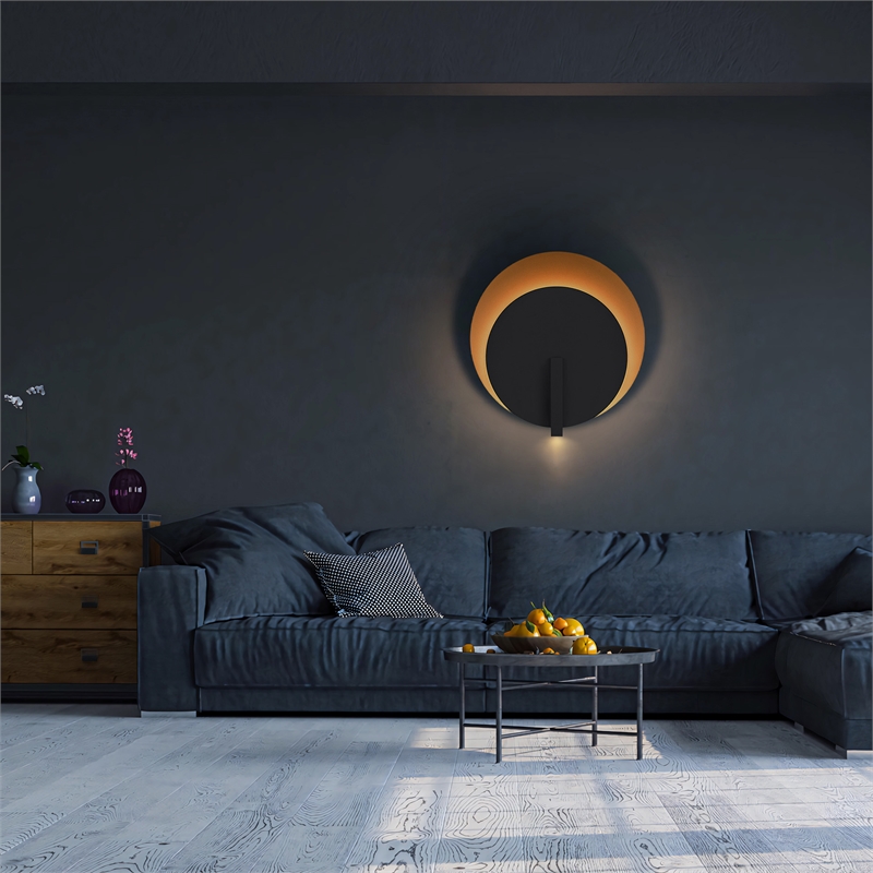 Alteck Eclipse 24.75 inch  LED Outdoor Wall Light in Black