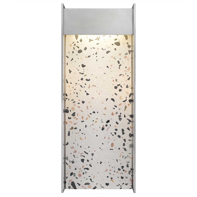 Alteck Terrazzo 14 inch  LED Outdoor Wall Light in Silver