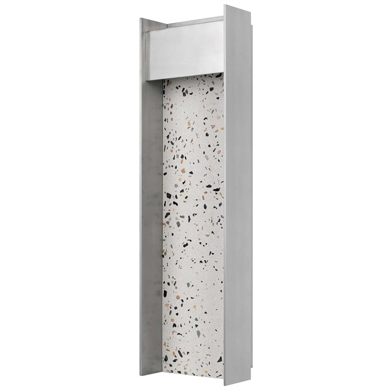 Alteck Terrazzo 20 inch  LED Outdoor Wall Light in Silver