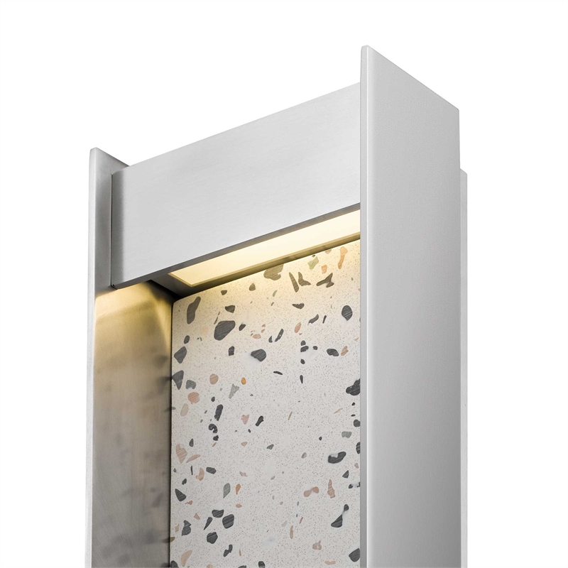 Alteck Terrazzo 20 inch  LED Outdoor Wall Light in Silver