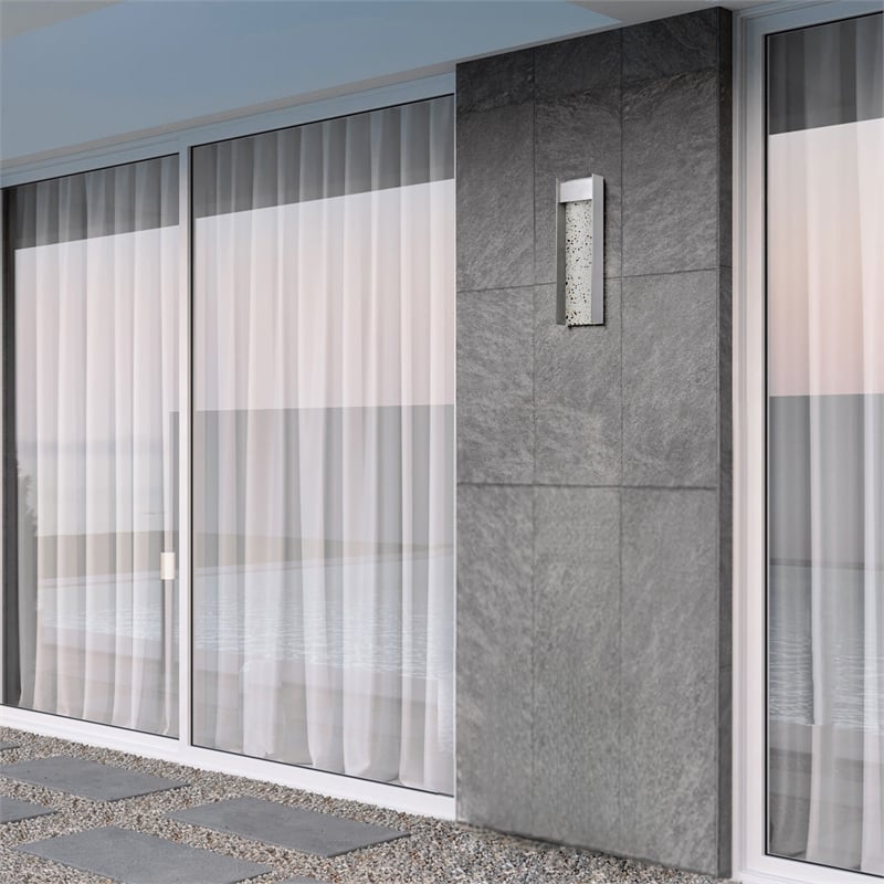 Alteck Terrazzo 20 inch  LED Outdoor Wall Light in Silver